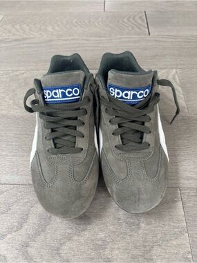 Puma x Sparco Ladies Olive-Gray Suede Sneakers